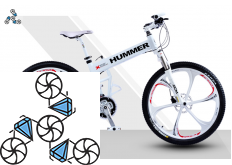 Велосипед HUMMER White складной на литых дисках